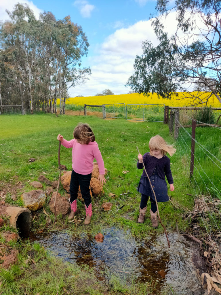 Live the little things and play in the creek. Photograph by Kate Eats